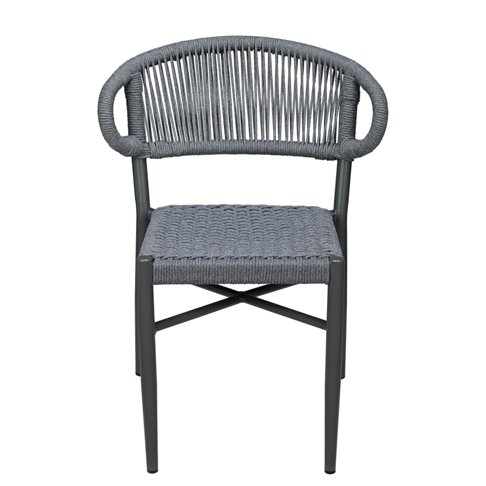 Slatted aluminum patio furniture