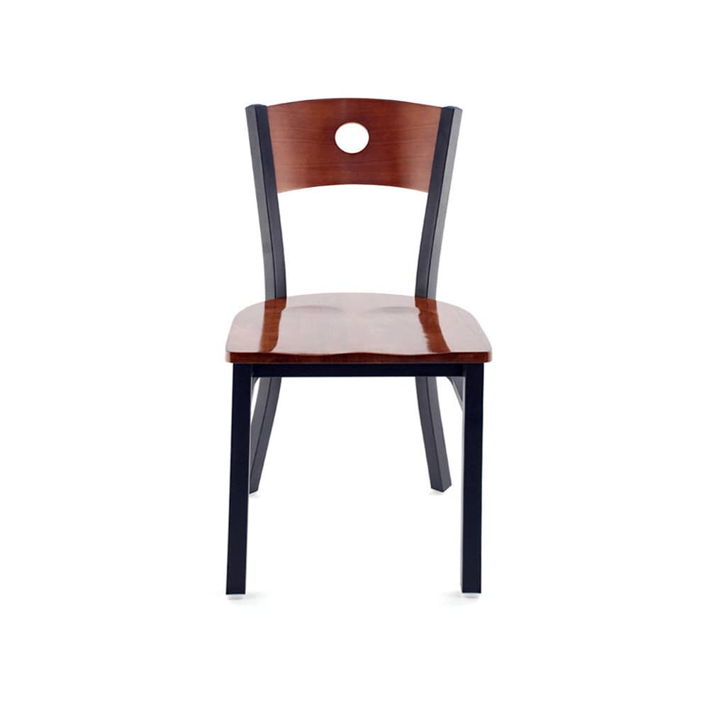 Interchangeable Back Metal Chair with a Circled Back