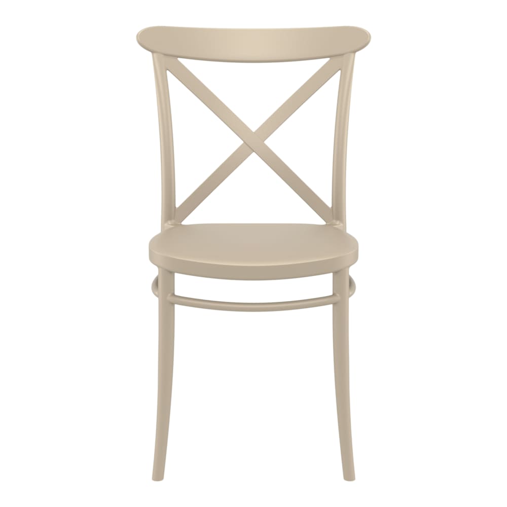 Cross-back resin patio | Dining chair