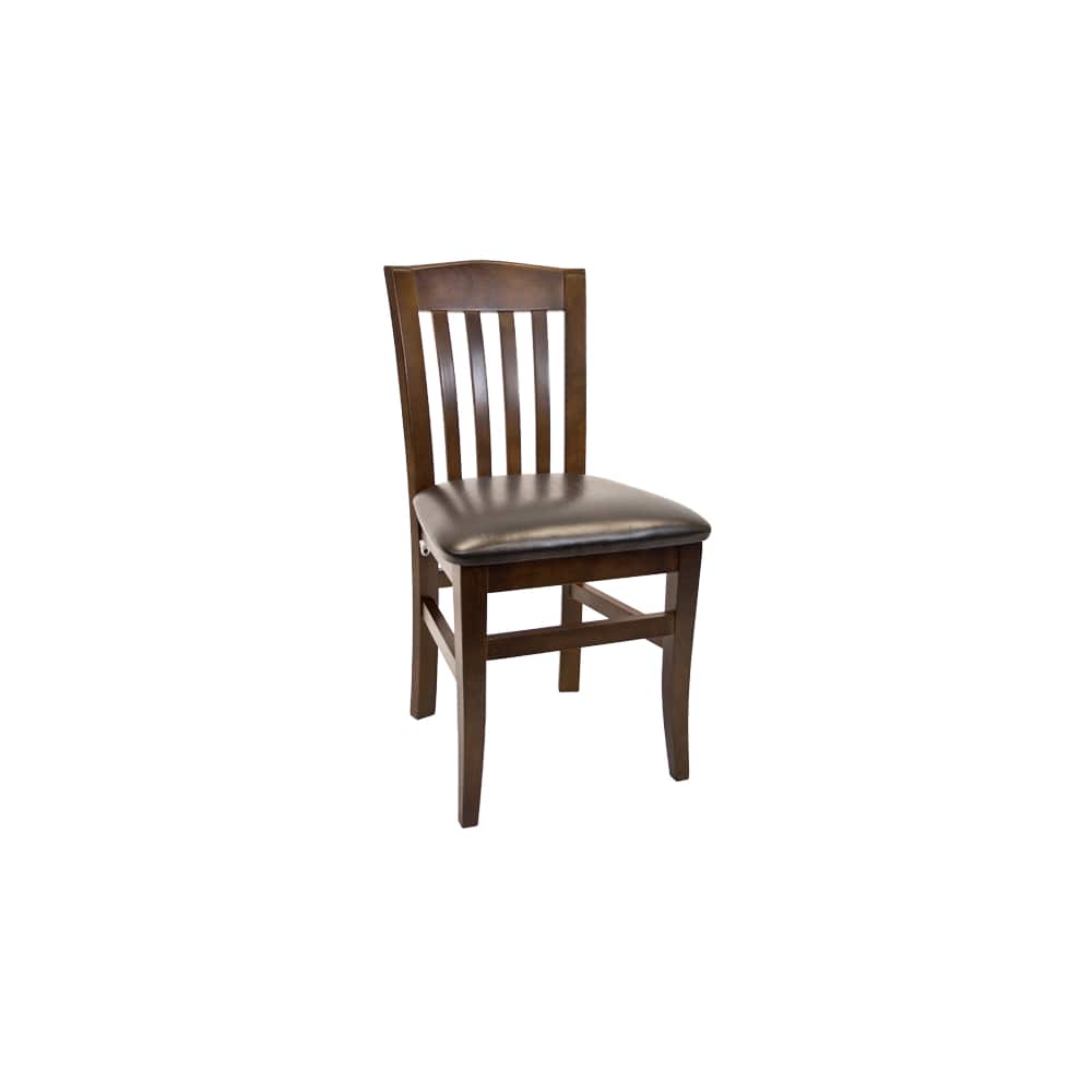 Slatted wood dining chair