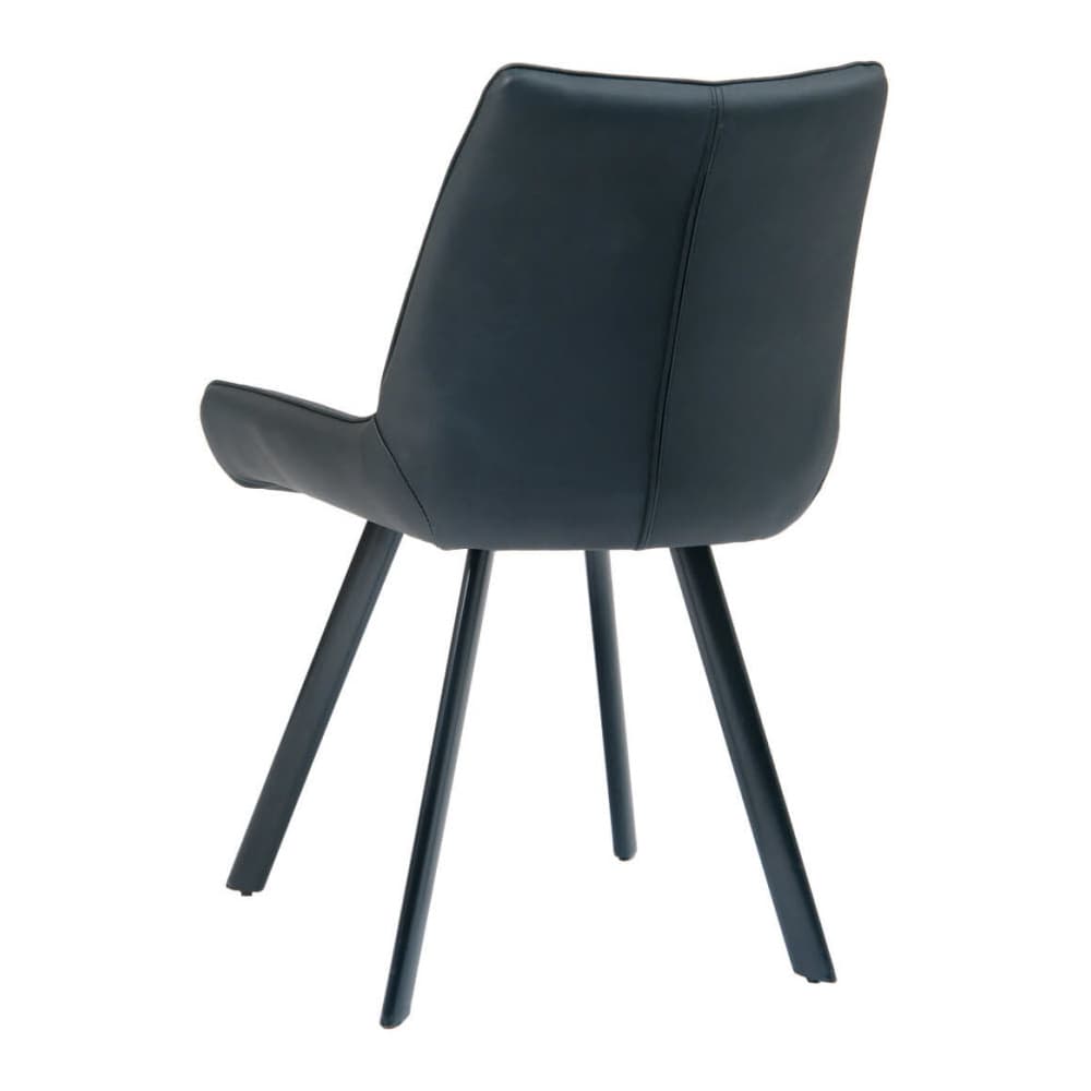Sydney padded metal with black vinyl Upholstery | Dining chair