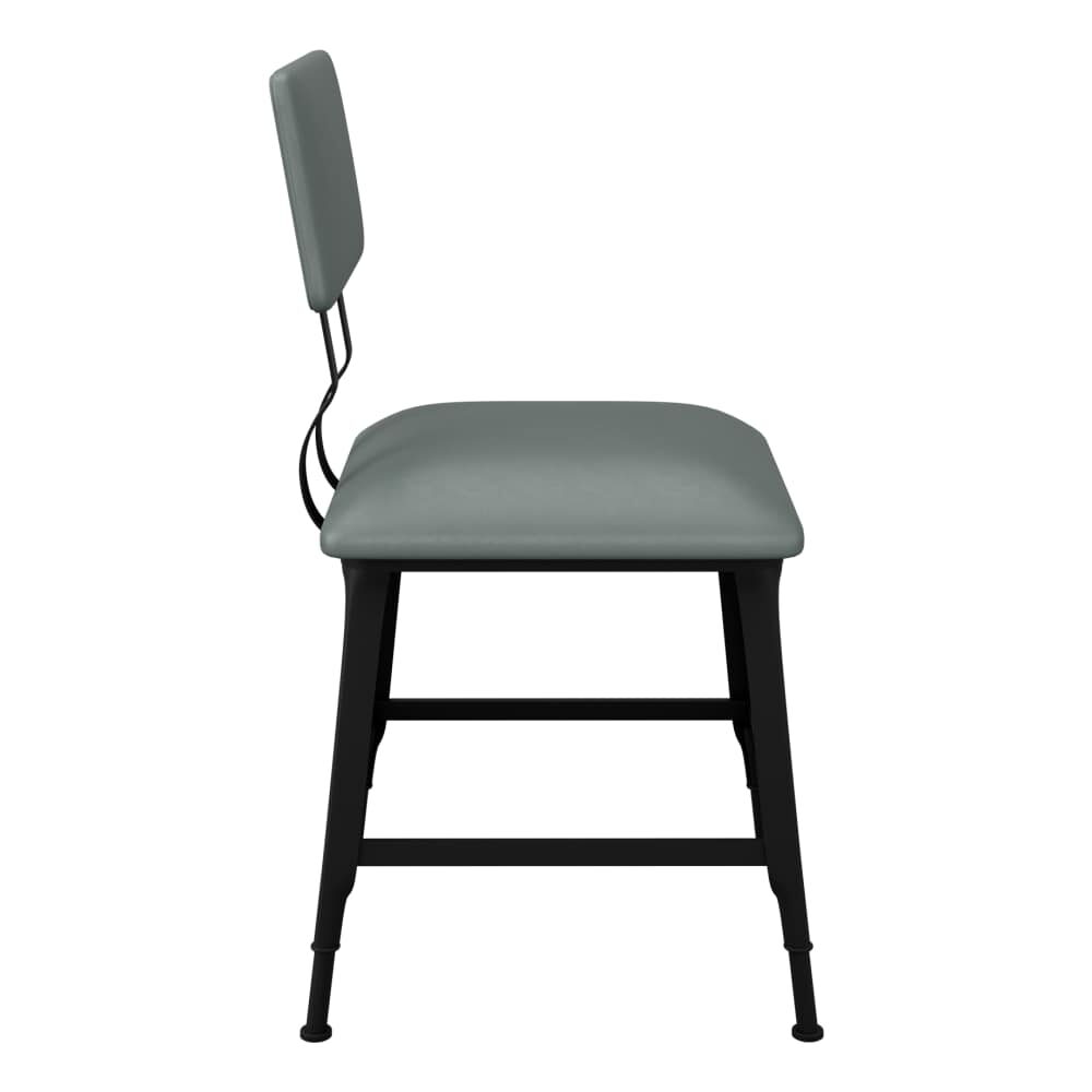 Massello Industrial-Style Chair with Padded Back