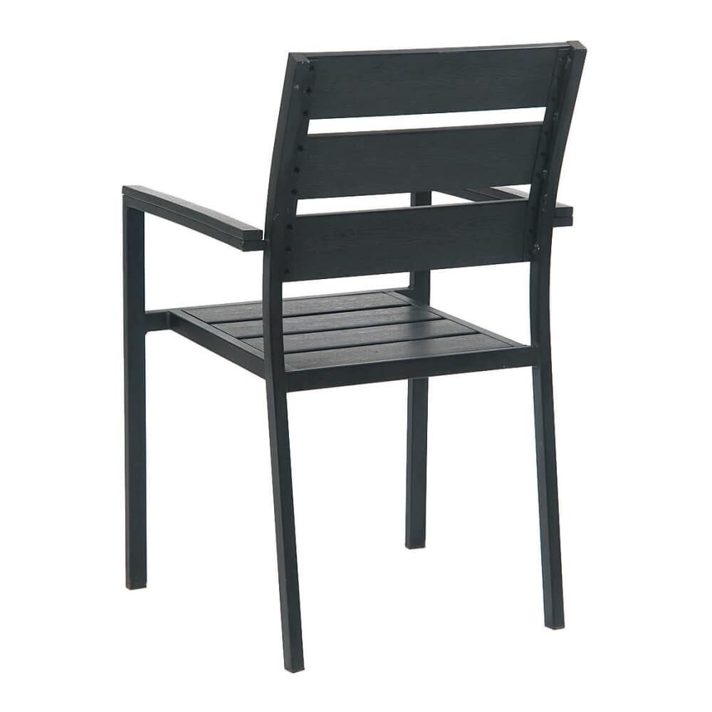 Black Metal Patio Armchair