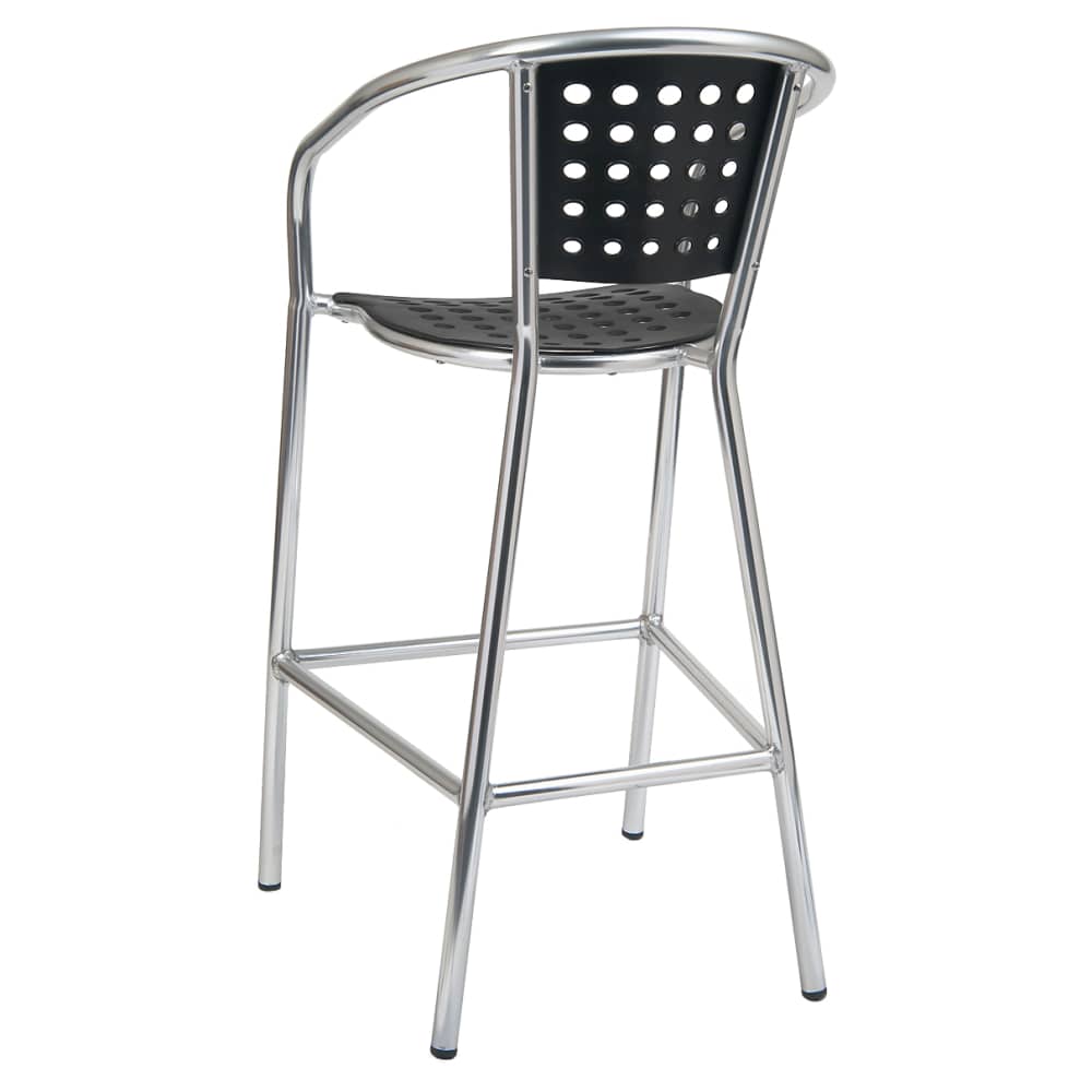 Aluminum black resin patio | Bar stool
