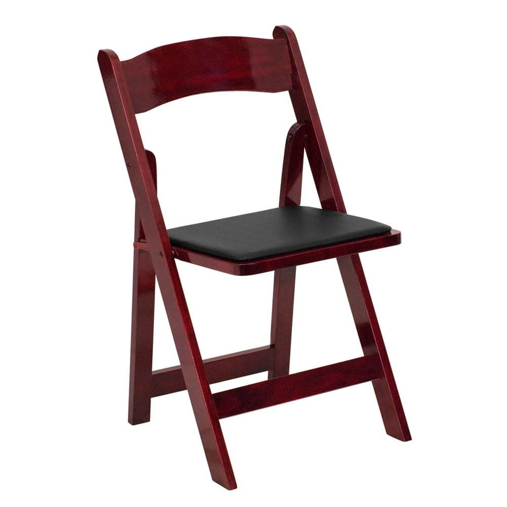 Wood Folding Chair with Padded Seat