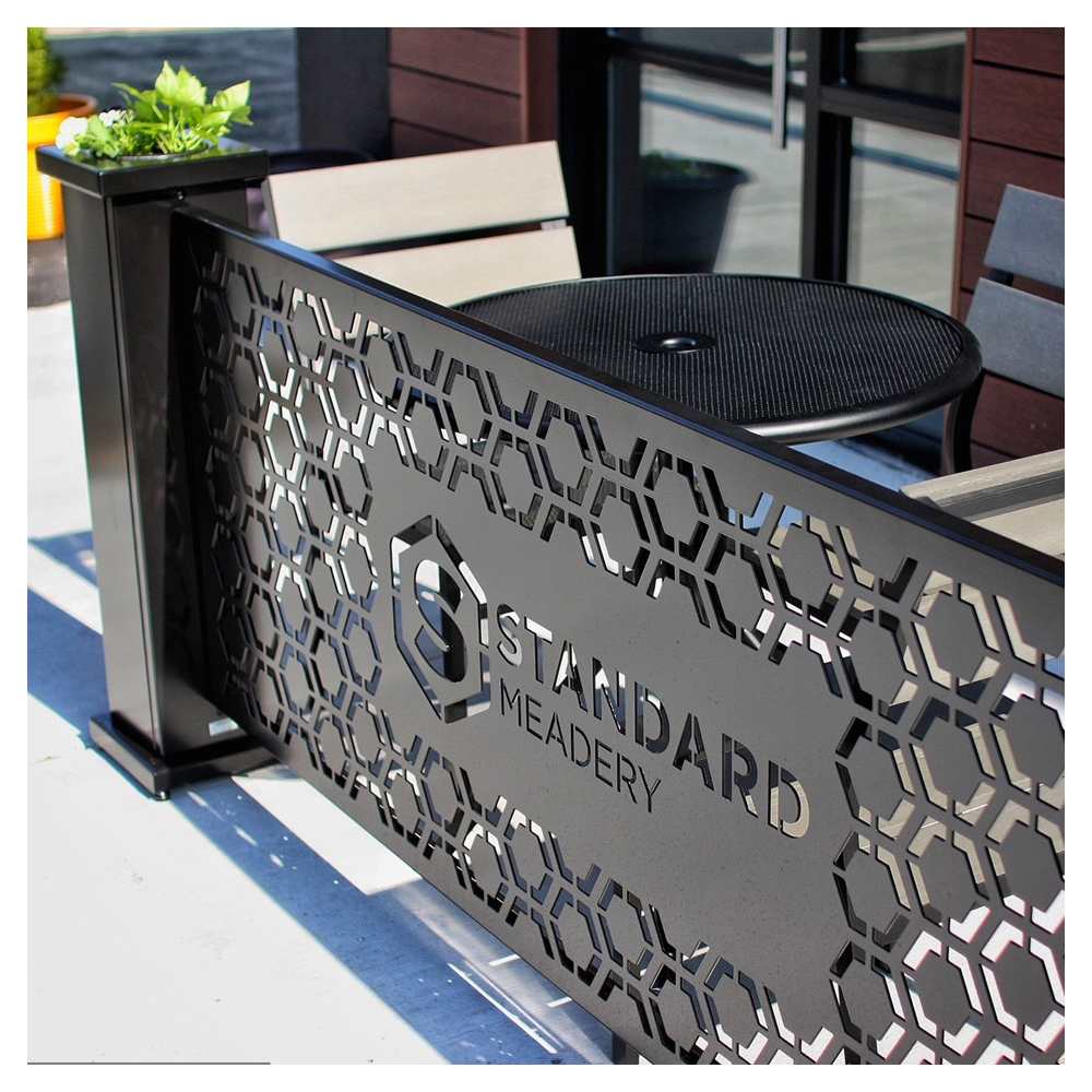 Patio with Hexagon Design Pattern | Partition panel