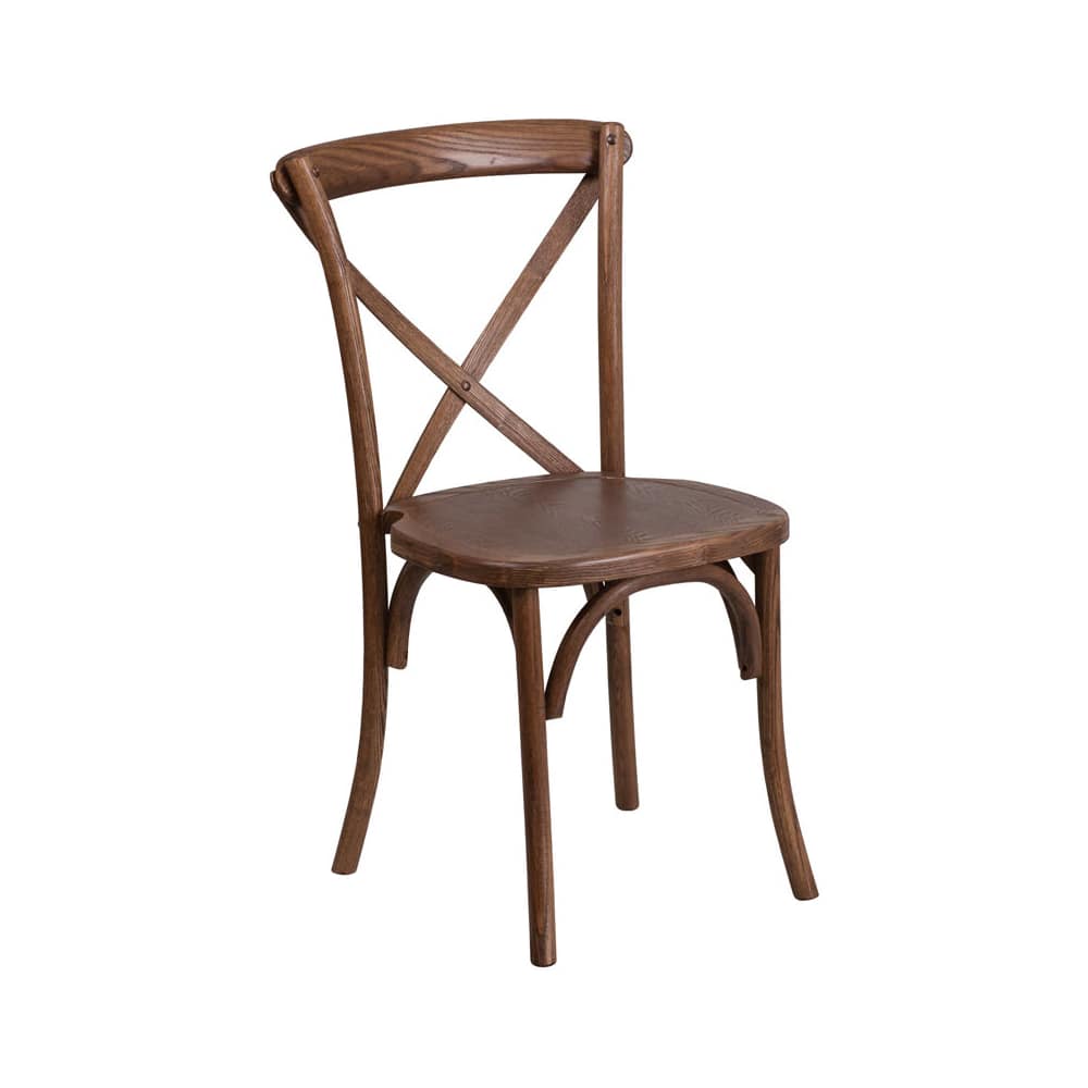 Stackable X back wood | Dining chair