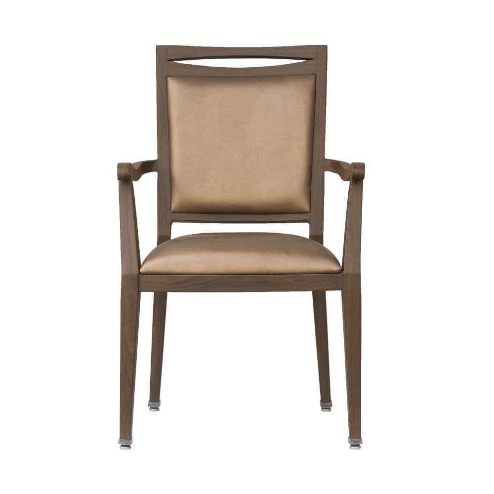 Agnes wood Grain aluminum | Armchair