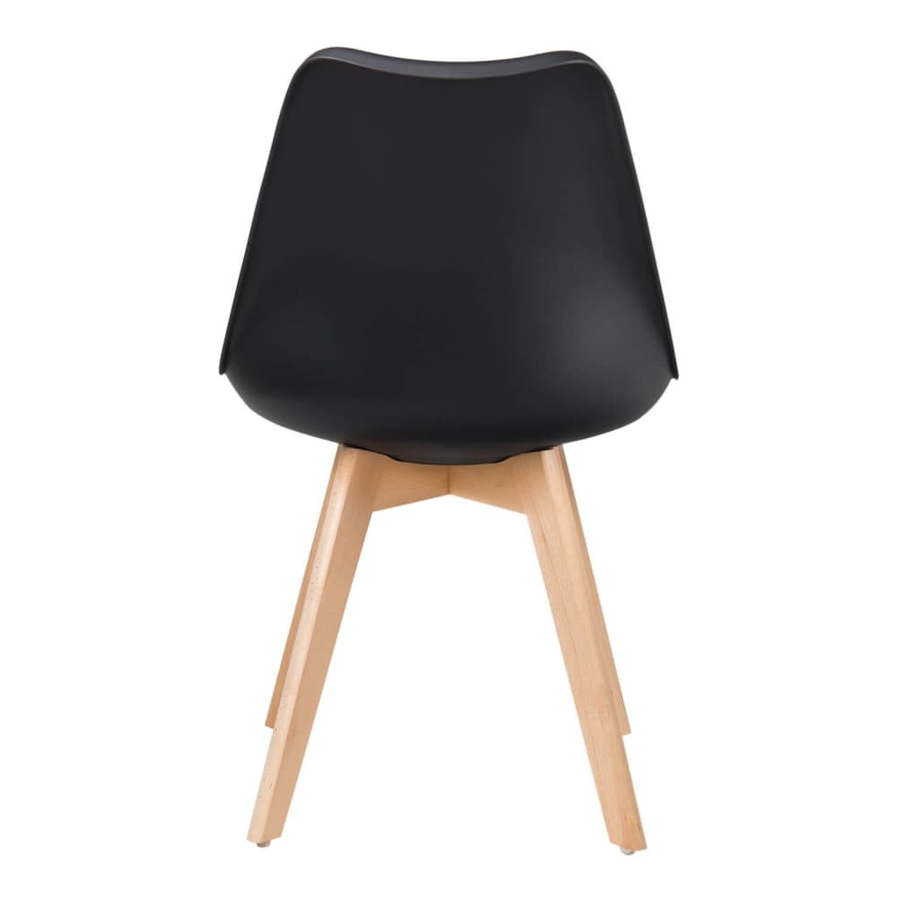 Nordic-Style Wood Chair in Black