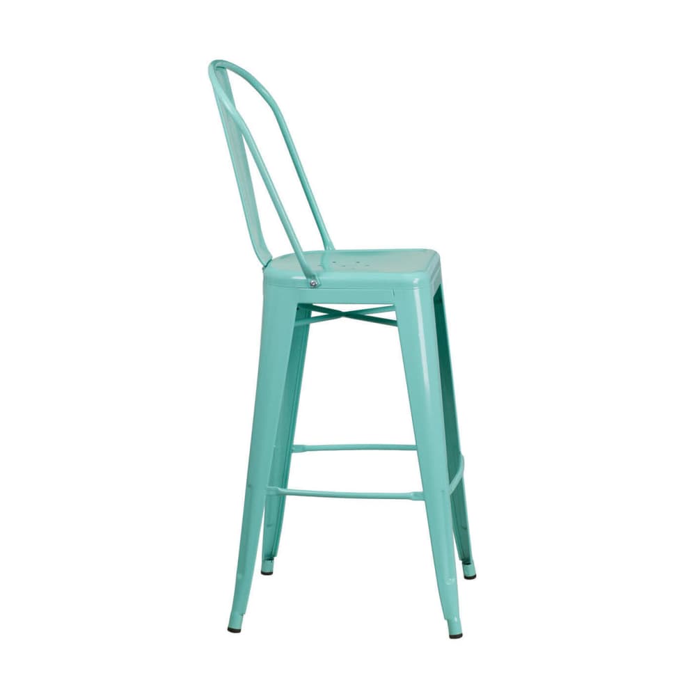 Light blue Bistro Style metal | Bar stool