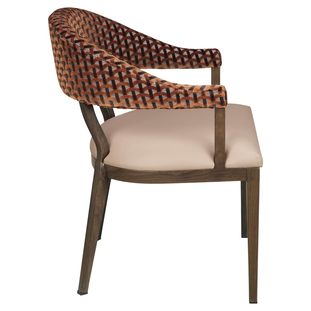 Valro curved-back aluminum | Armchair
