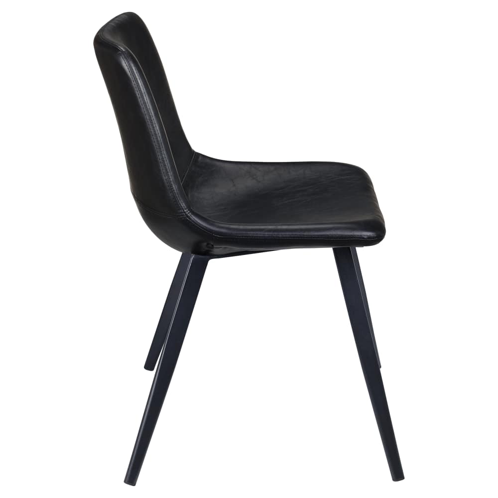 Luna metal with black finish | Dining chair