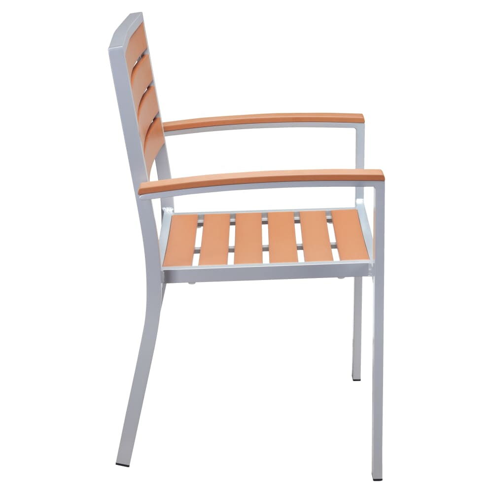Patio Armchair with Faux Teak
