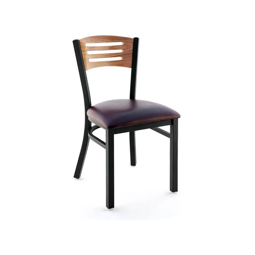 3 Slats Back Metal Chair