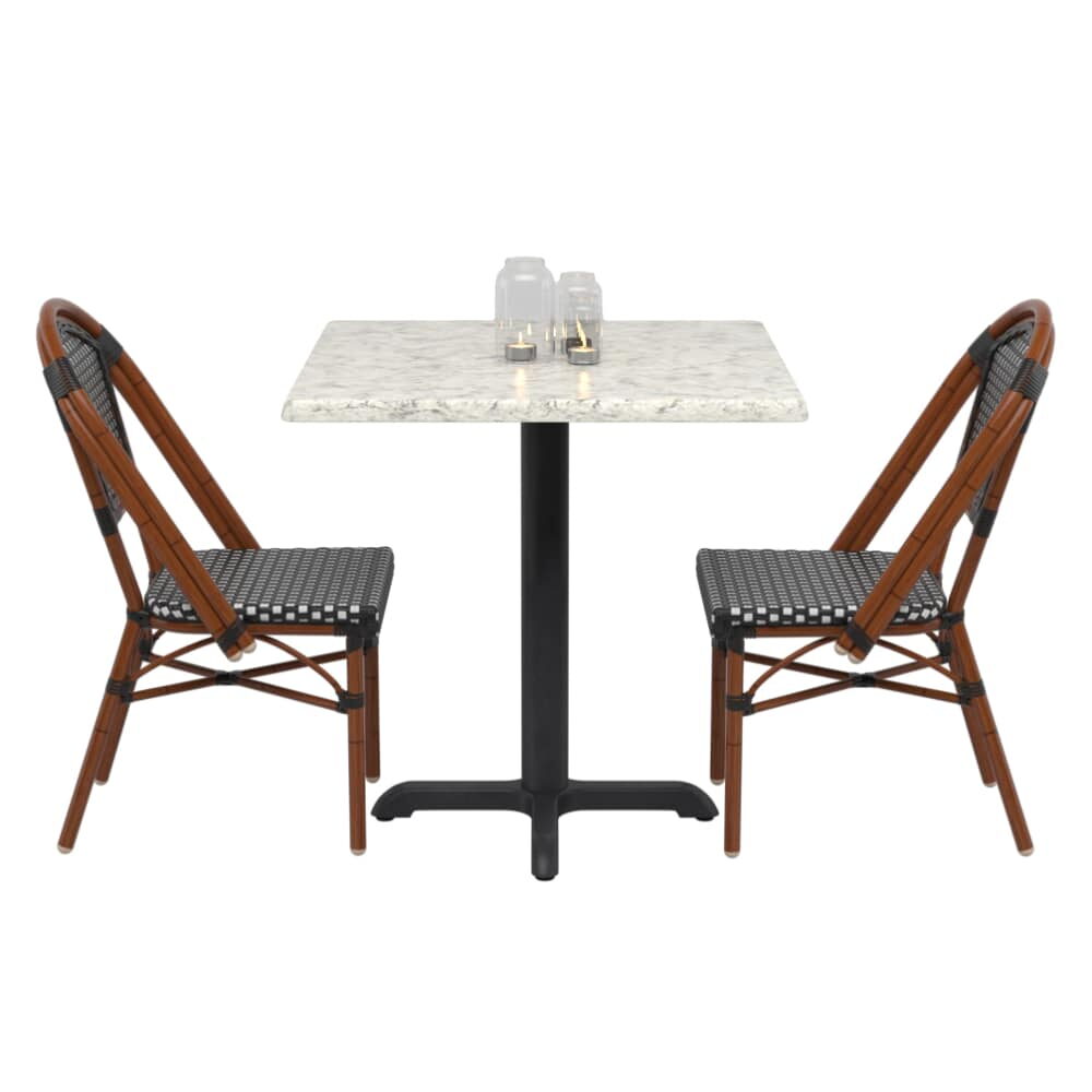 Paris Style Patio Table Set with 2 Chairs