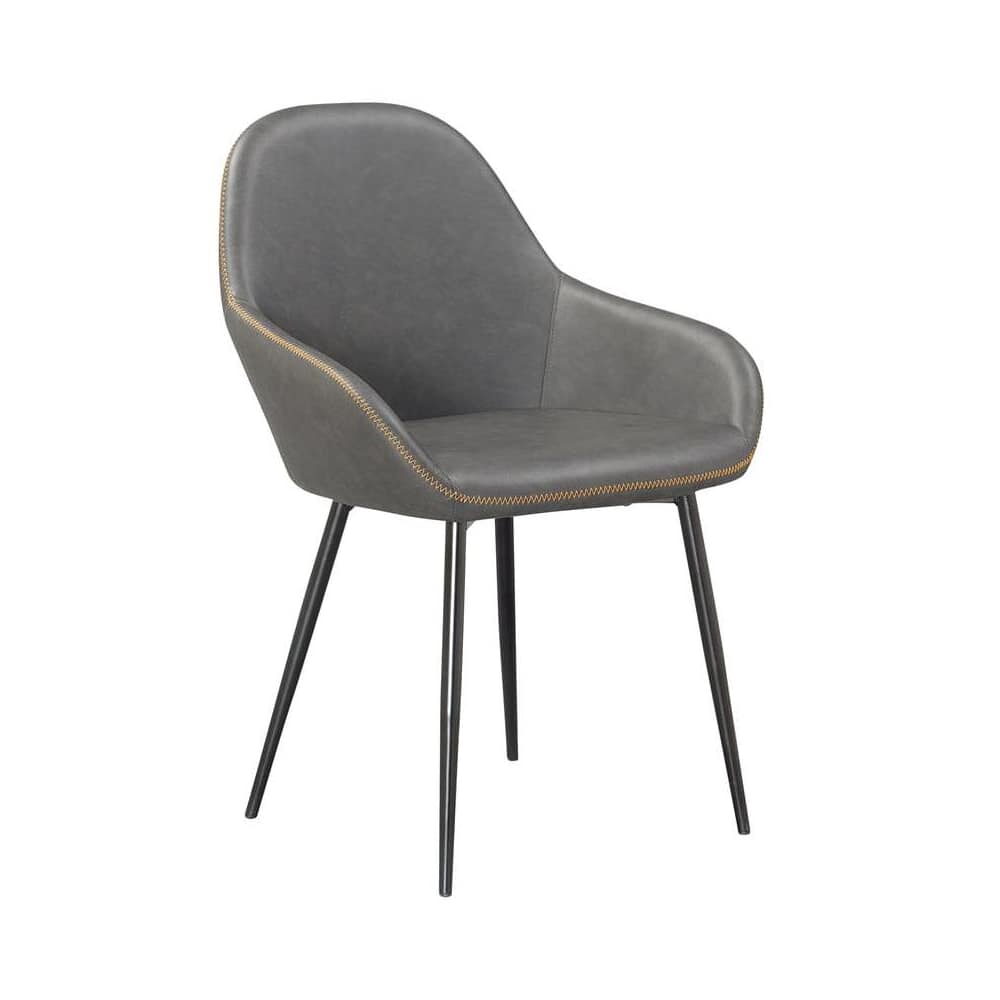 Vintage-Style Metal Chair with Padded Seat and Back