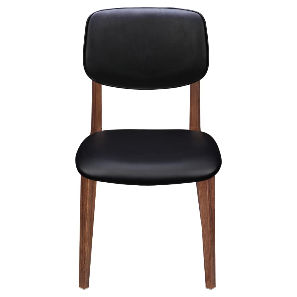 Enzo wood Grain metal with padded back | Dining chair