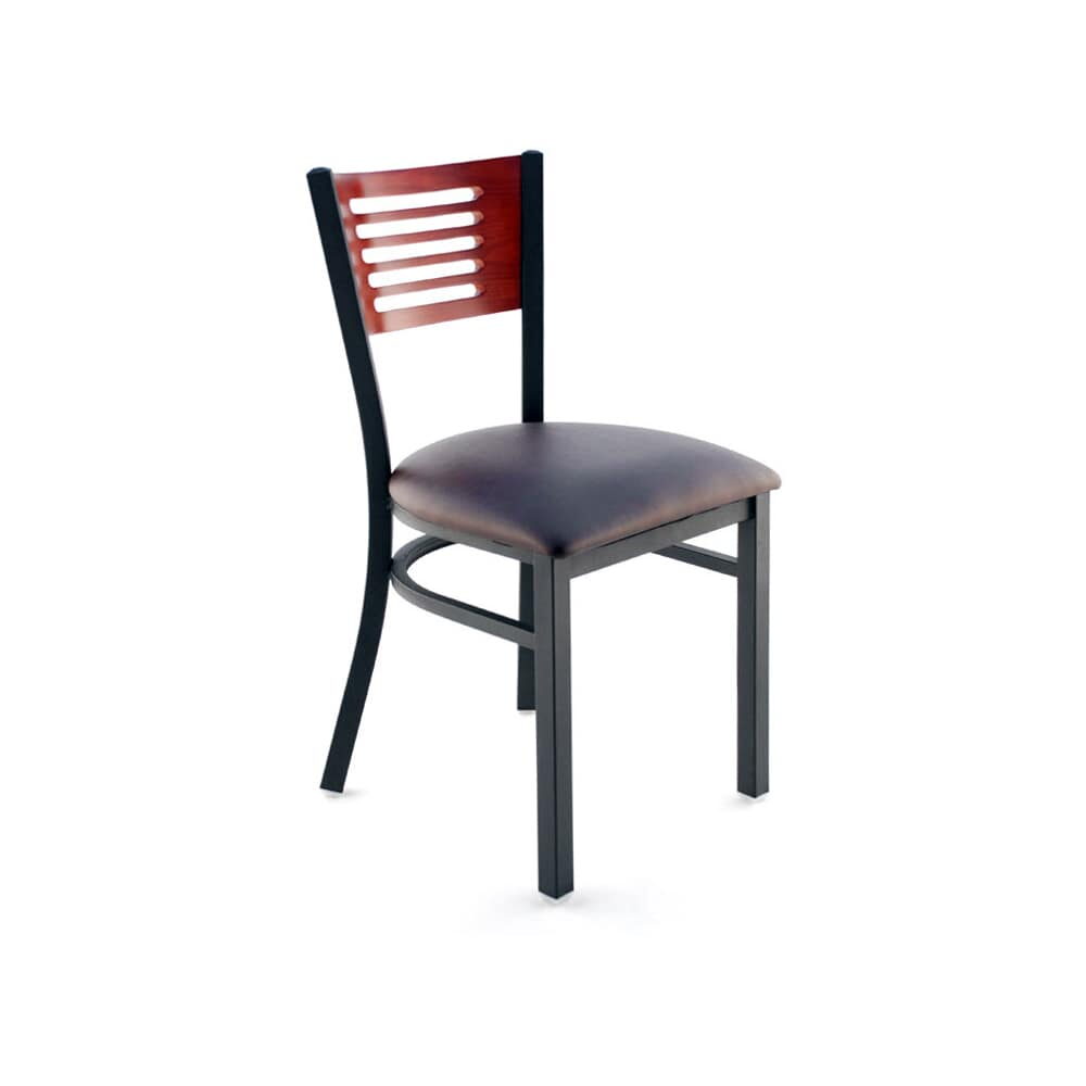 5 Slats Back Metal Chair