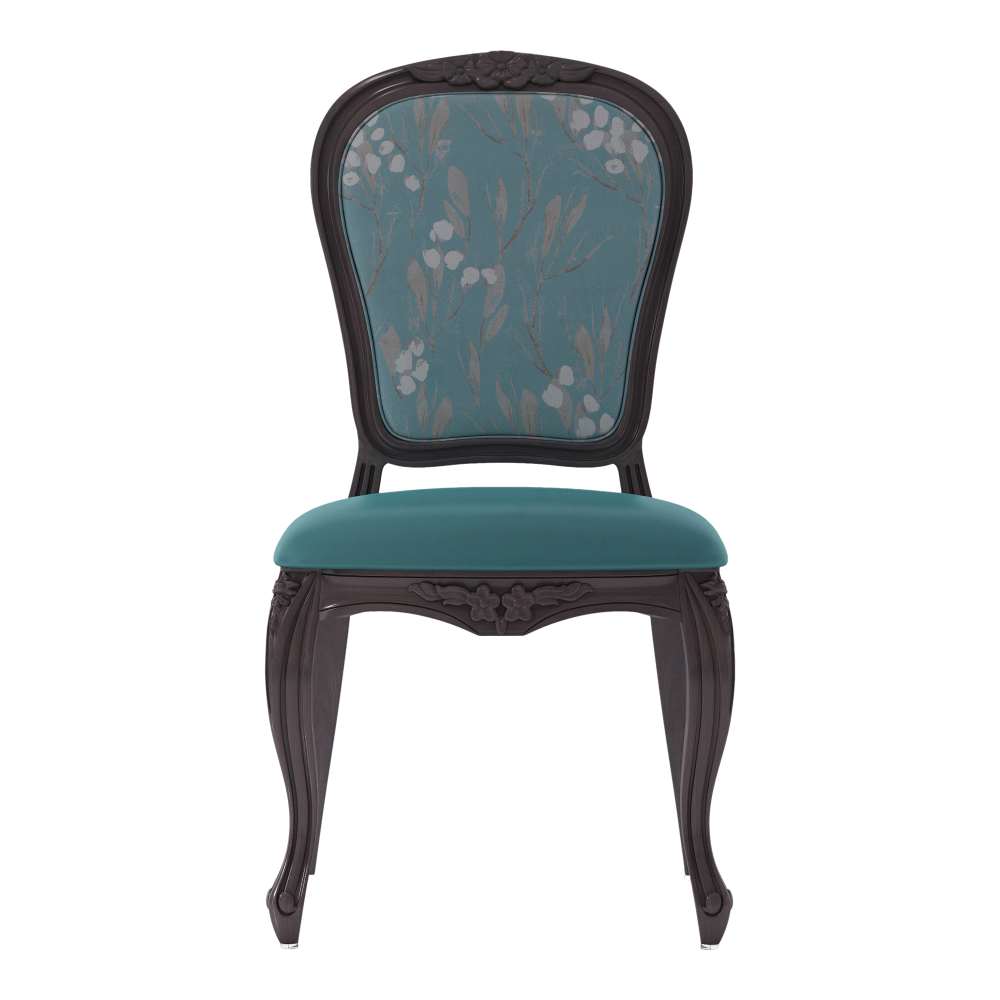 Cecile Lounge Style upholstered aluminum | Dining chair