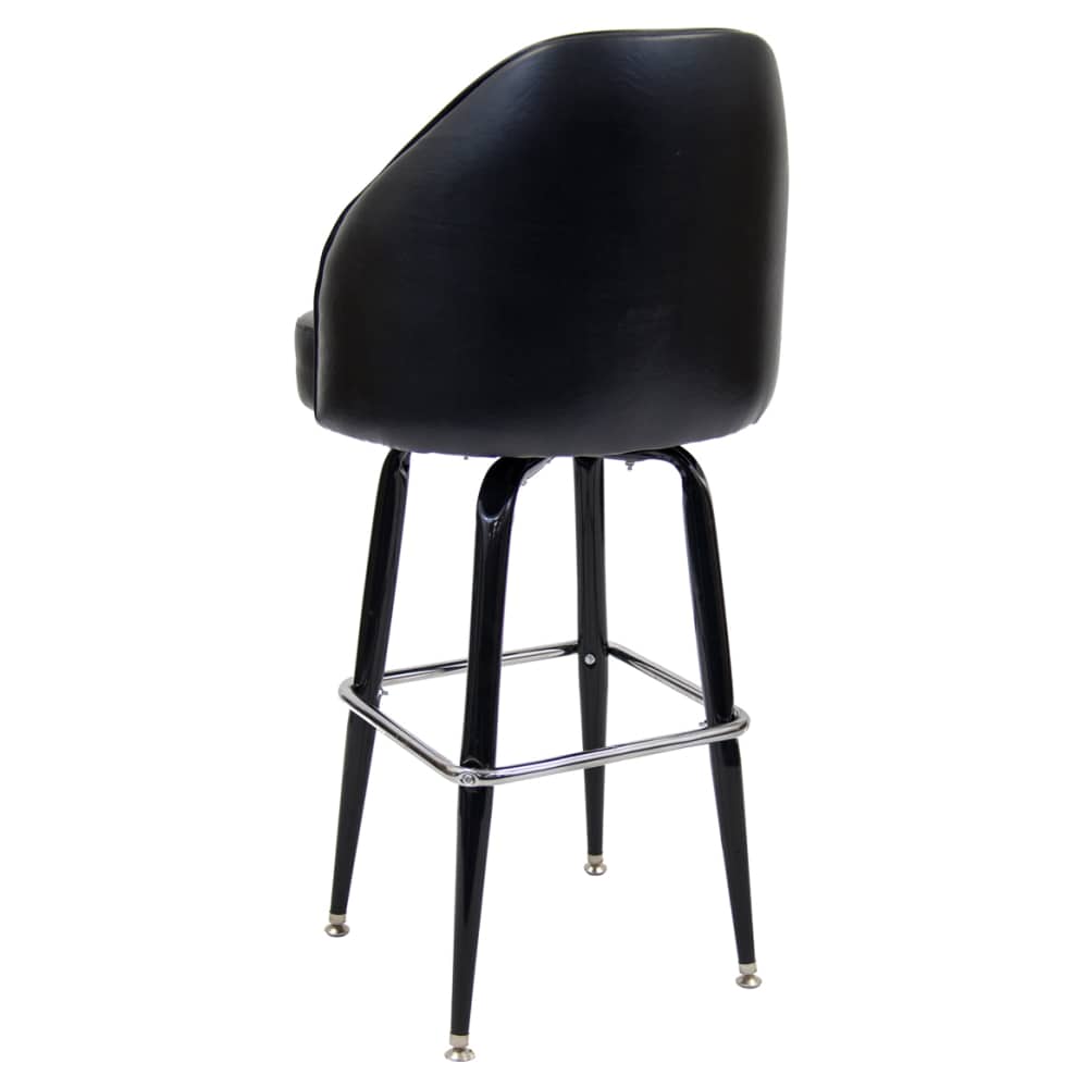 Swivel with black Coated frame and extra curved Bucket seat | Bar stool