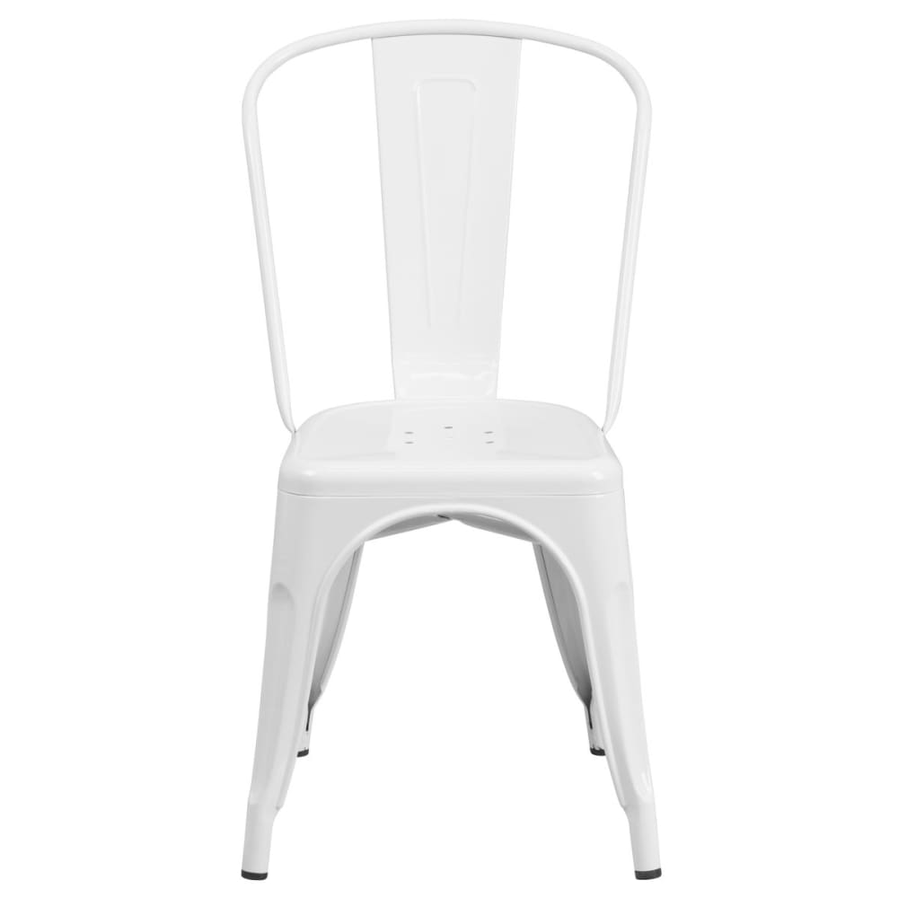 Bistro Style metal in white finish | Dining chair