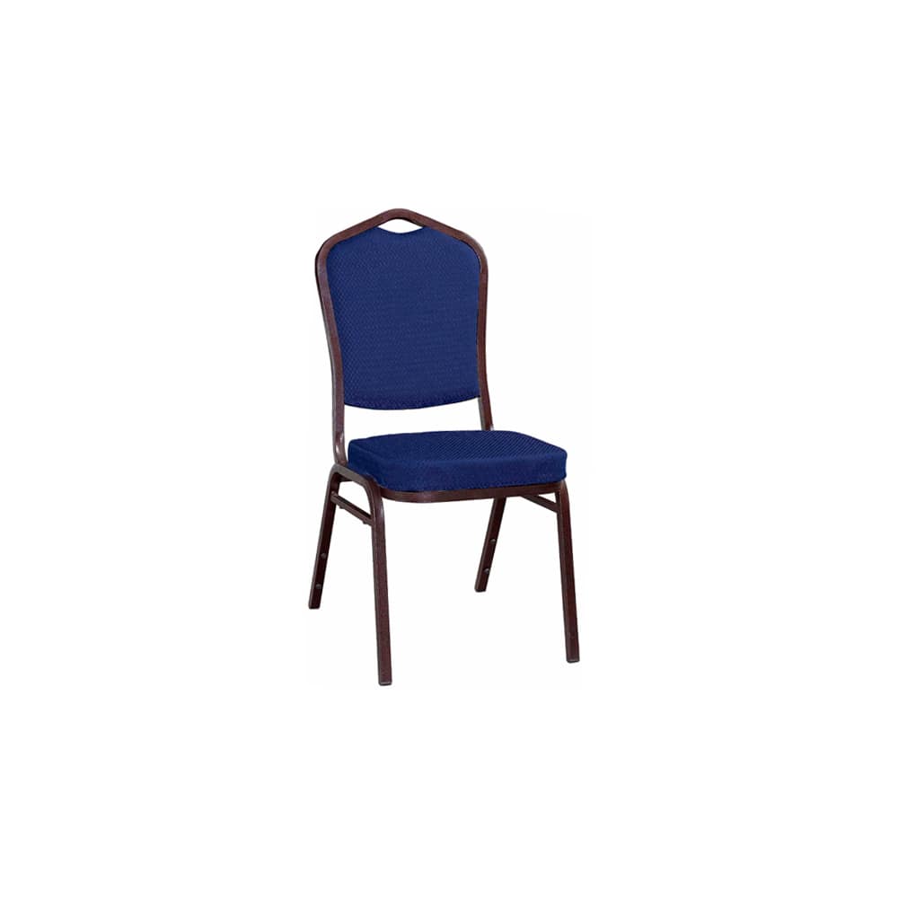 Metal stack, copper vein frame with blue 2024 fabric (FRU-691-CV-BLUE2024) | Dining chair