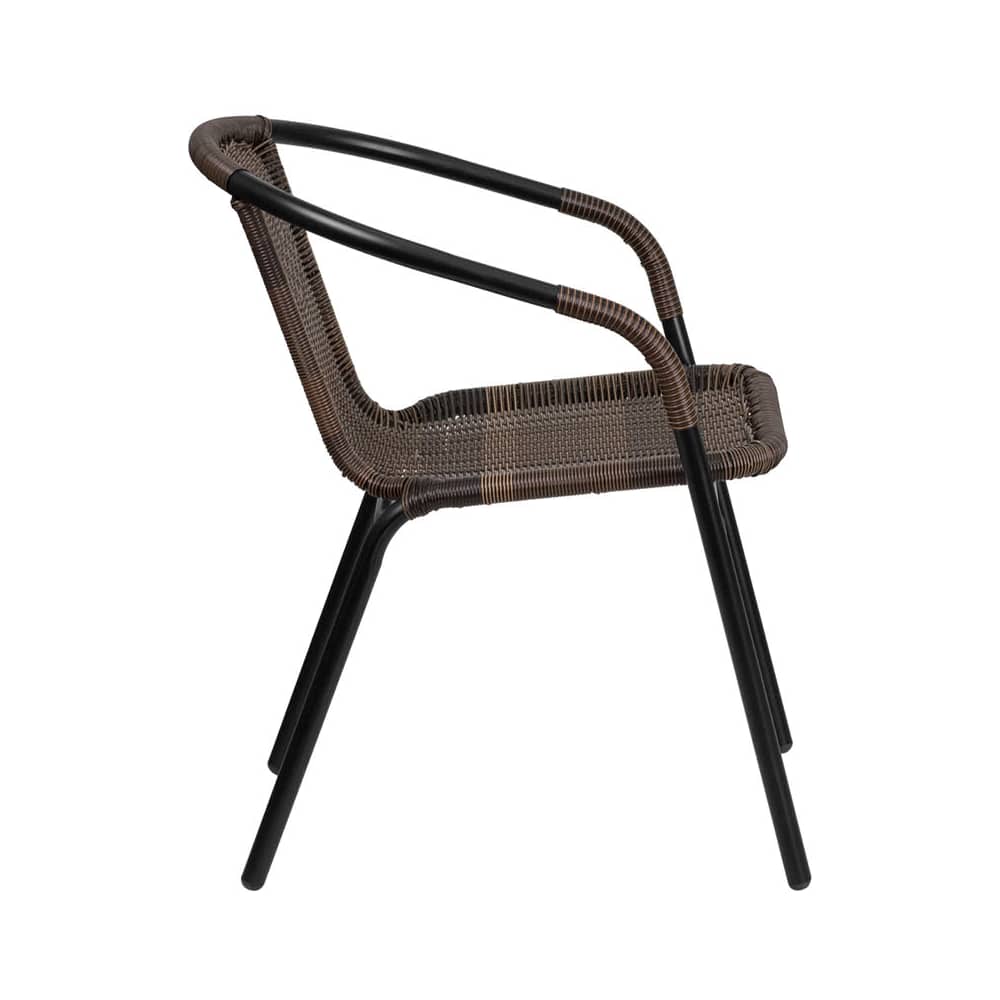 Dark Brown indoor-outdoor rattan | Armchair