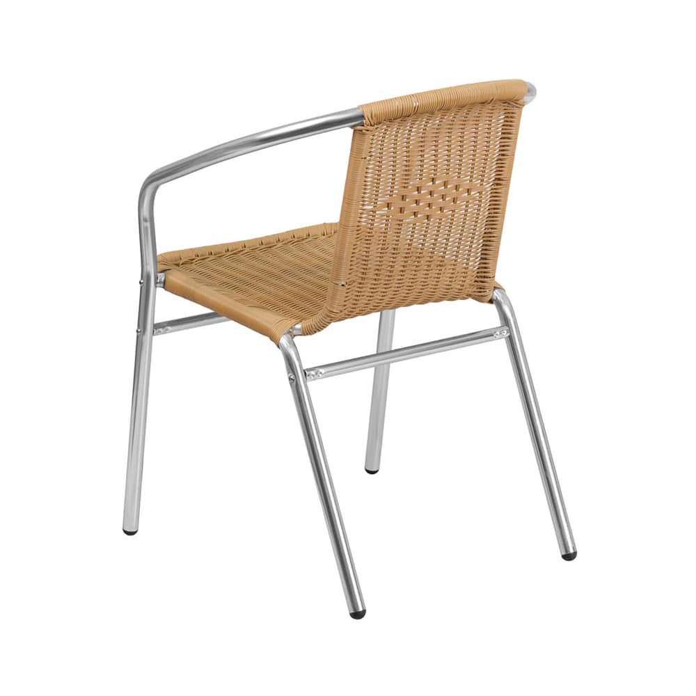 Aluminum and natural rattan patio | Armchair
