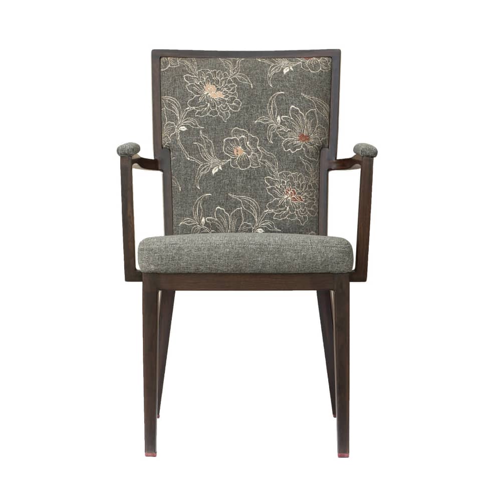Greebo high back wood Grain aluminum | Armchair