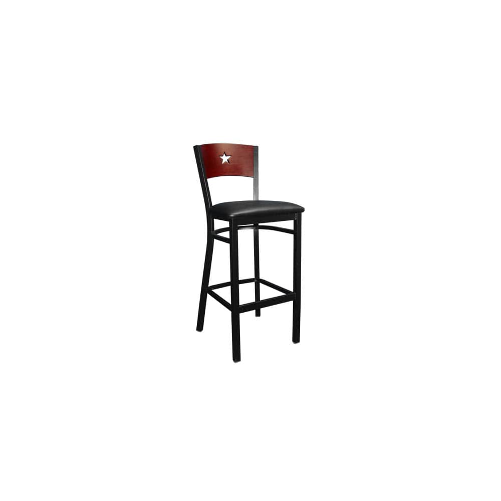 Interchangeable back metal with a Star in the back | Bar stool