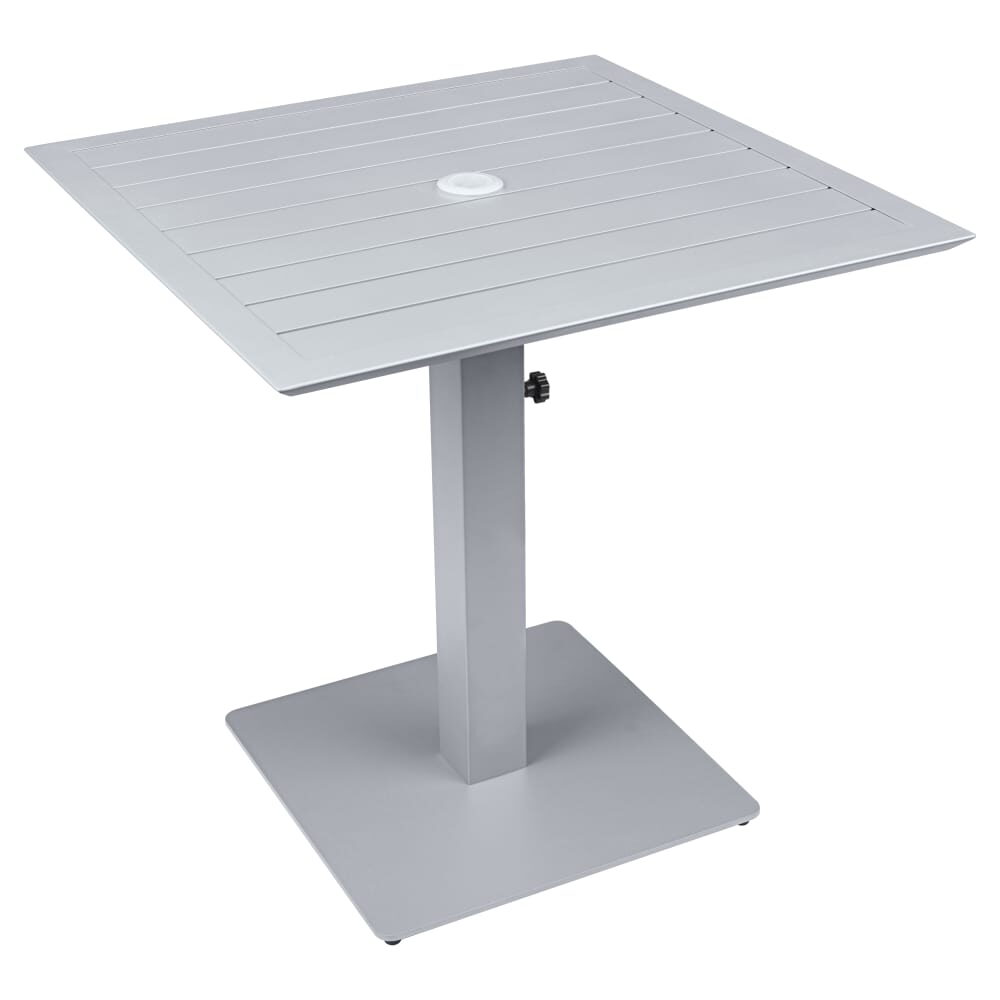 Ella Table Set in Titanium Gray with Umbrella Base