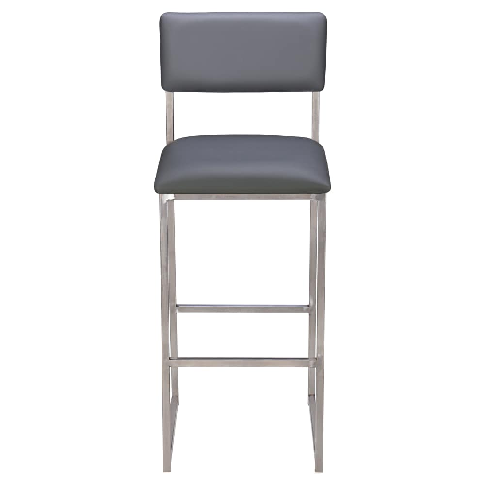 Indy metal with clear Coat finish and padded back | Bar stool