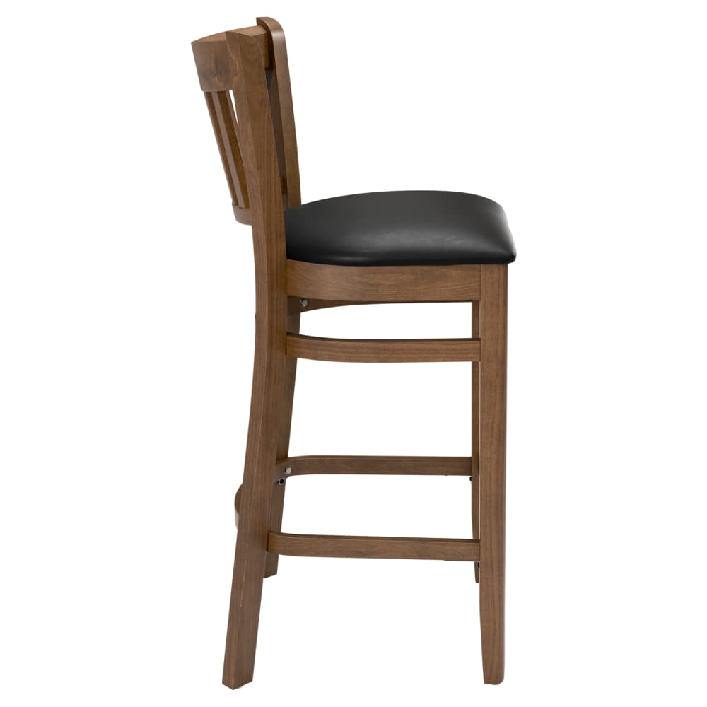 Slatted wood bar stool