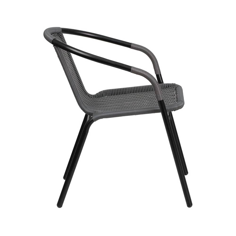 Gray indoor-outdoor rattan | Armchair