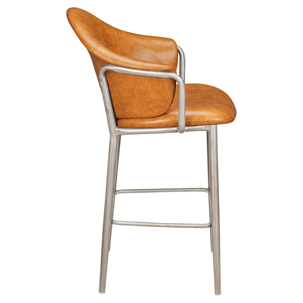 Kova metal with arms in clear Coat | Bar stool