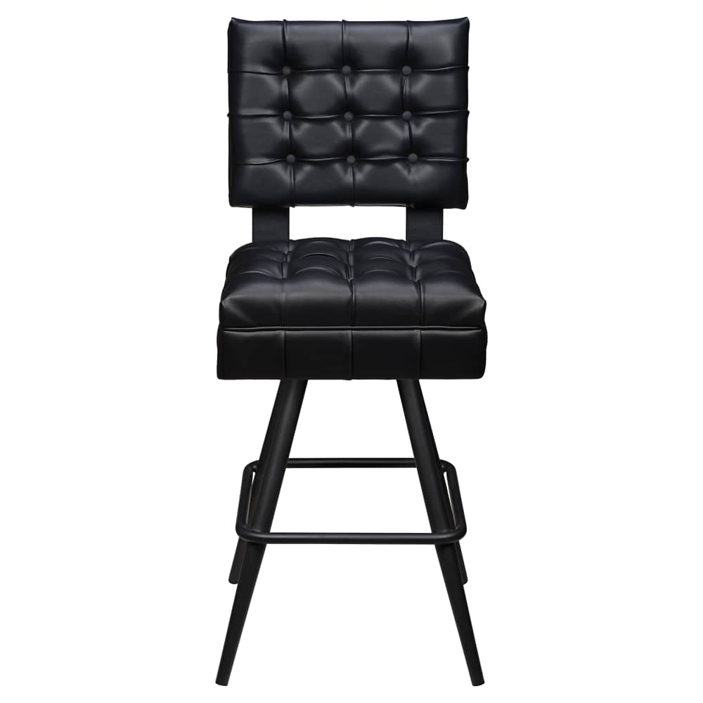 Tufted square bar stool
